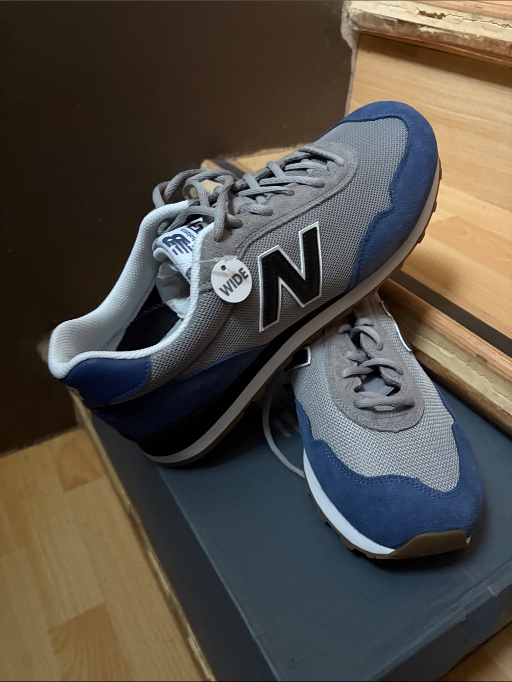 New Balance Men's Gray & Blue Casual Running Shoes - Wide Brand New - Picture 6 of 8